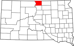 Map Of South Dakota Highlighting Campbell County