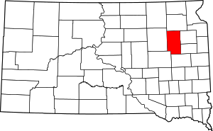 Map Of South Dakota Highlighting Clark County