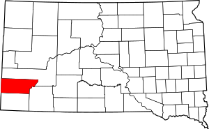 Map Of South Dakota Highlighting Custer County