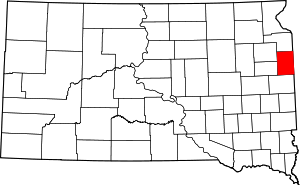 Map Of South Dakota Highlighting Deuel County