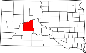 Map Of South Dakota Highlighting Haakon County