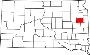 Map Of South Dakota Highlighting Hamlin County