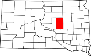 Map Of South Dakota Highlighting Hand County