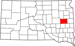 Map Of South Dakota Highlighting Kingsbury County