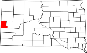 Map Of South Dakota Highlighting Lawrence County