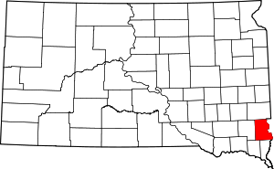 Map Of South Dakota Highlighting Lincoln County