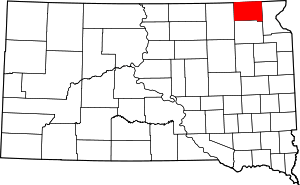 Map Of South Dakota Highlighting Marshall County