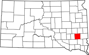 Map Of South Dakota Highlighting Mccook County