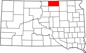 Map Of South Dakota Highlighting Mcpherson County