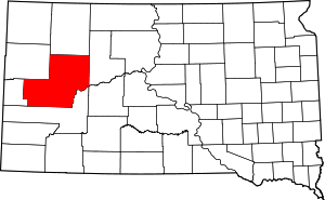 Map Of South Dakota Highlighting Meade County
