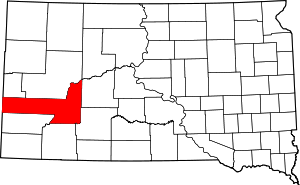 Map Of South Dakota Highlighting Pennington County