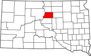 Map Of South Dakota Highlighting Potter County