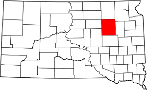 Map Of South Dakota Highlighting Spink County