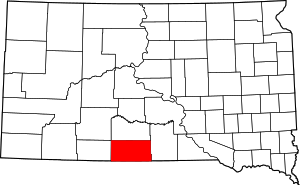 Map Of South Dakota Highlighting Todd County