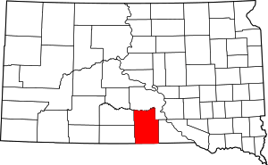 Map Of South Dakota Highlighting Tripp County