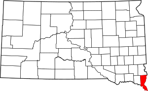 Map Of South Dakota Highlighting Union County