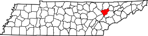 Map Of Tennessee Highlighting Anderson County