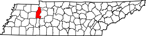 Map Of Tennessee Highlighting Benton County