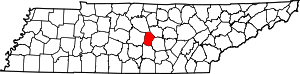 Map Of Tennessee Highlighting Cannon County