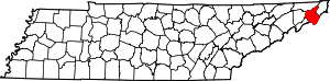 Map Of Tennessee Highlighting Carter County