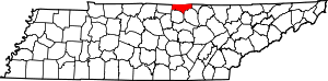 Map Of Tennessee Highlighting Clay County