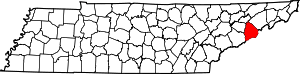 Map Of Tennessee Highlighting Cocke County