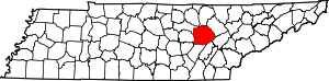 Map Of Tennessee Highlighting Cumberland County