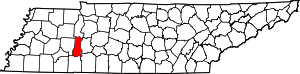 Map Of Tennessee Highlighting Decatur County