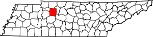 Map Of Tennessee Highlighting Dickson County