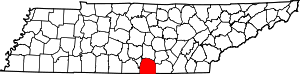 Map Of Tennessee Highlighting Franklin County