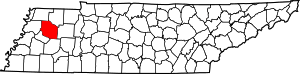 Map Of Tennessee Highlighting Gibson County