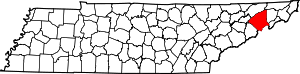 Map Of Tennessee Highlighting Greene County