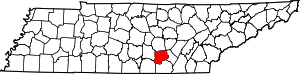 Map Of Tennessee Highlighting Grundy County