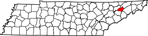 Map Of Tennessee Highlighting Hamblen County