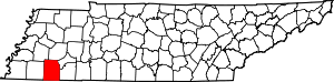 Map Of Tennessee Highlighting Hardeman County