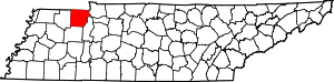 Map Of Tennessee Highlighting Henry County