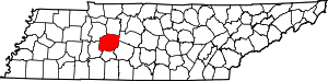 Map Of Tennessee Highlighting Hickman County