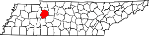 Map Of Tennessee Highlighting Humphreys County