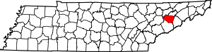 Map Of Tennessee Highlighting Jefferson County