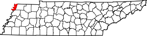 Map Of Tennessee Highlighting Lake County