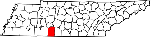 Map Of Tennessee Highlighting Lawrence County