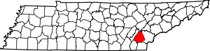 Map Of Tennessee Highlighting Mcminn County