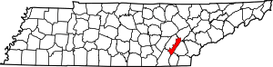 Map Of Tennessee Highlighting Meigs County