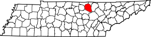 Map Of Tennessee Highlighting Overton County