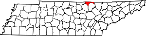 Map Of Tennessee Highlighting Pickett County