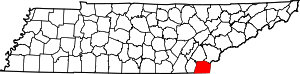 Map Of Tennessee Highlighting Polk County