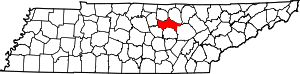 Map Of Tennessee Highlighting Putnam County