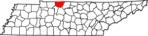 Map Of Tennessee Highlighting Robertson County