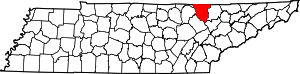 Map Of Tennessee Highlighting Scott County