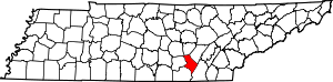 Map Of Tennessee Highlighting Sequatchie County